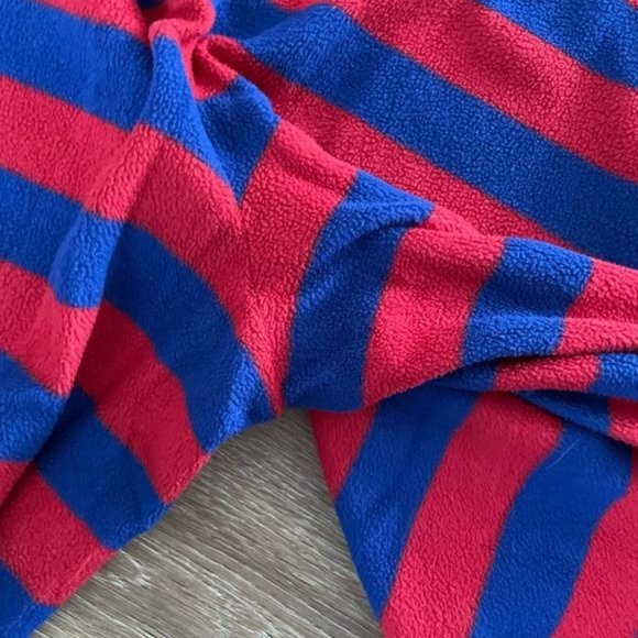 Nick & Nora Sock Monkey Red & Blue Striped Onesie Pajamas, Sz Small - Picture 14 of 14